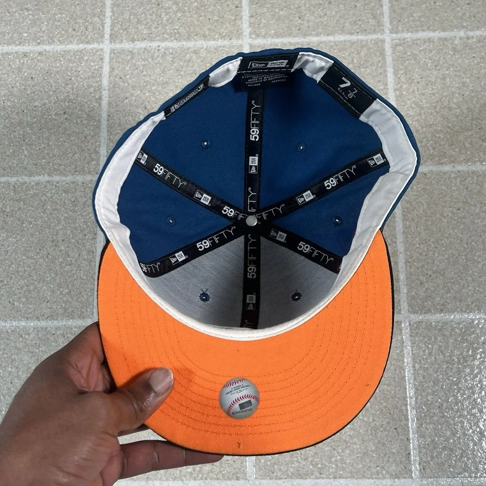 Blue San Francisco Giants Black Orange 25th Patch New Era 59Fifty Fitted 7 7/8 - Picture 5 of 7